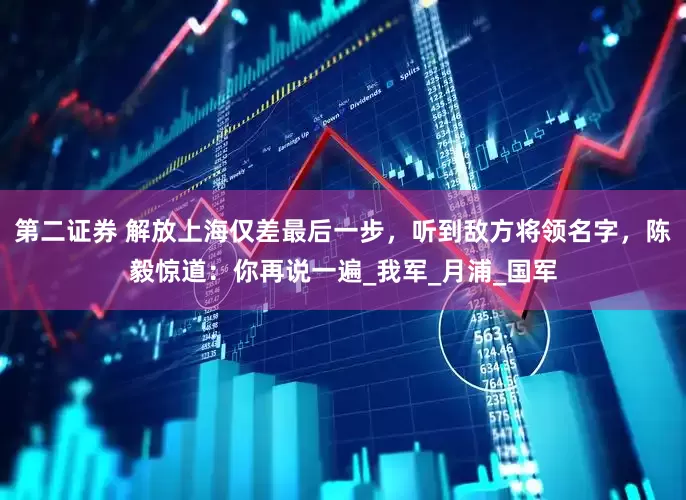 第二证券 解放上海仅差最后一步，听到敌方将领名字，陈毅惊道：你再说一遍_我军_月浦_国军