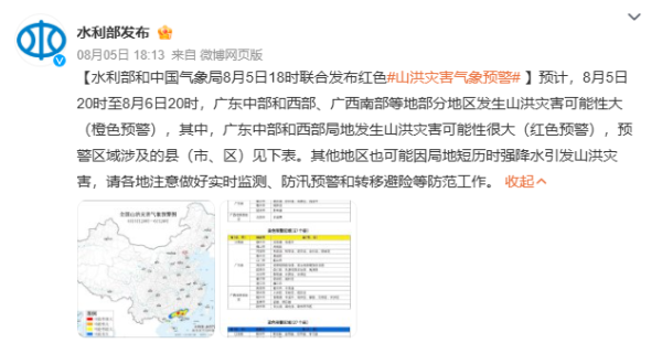 盈丰财富 红色预警！惠州这处“发生山洪灾害可能性很大”